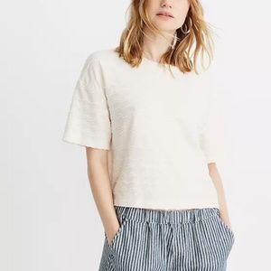 Madewell Texture & Thread Scallop Stripe Top